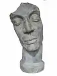 Artikelbild 1 des Artikels “Maske Mensch 02 (nach links geneigt) Original des Künstlers - 150cm Höhe “